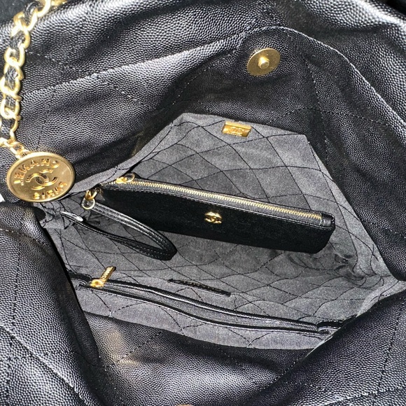 Inspired Cc22 black caviar with gold hardware - Picture 3 of 4